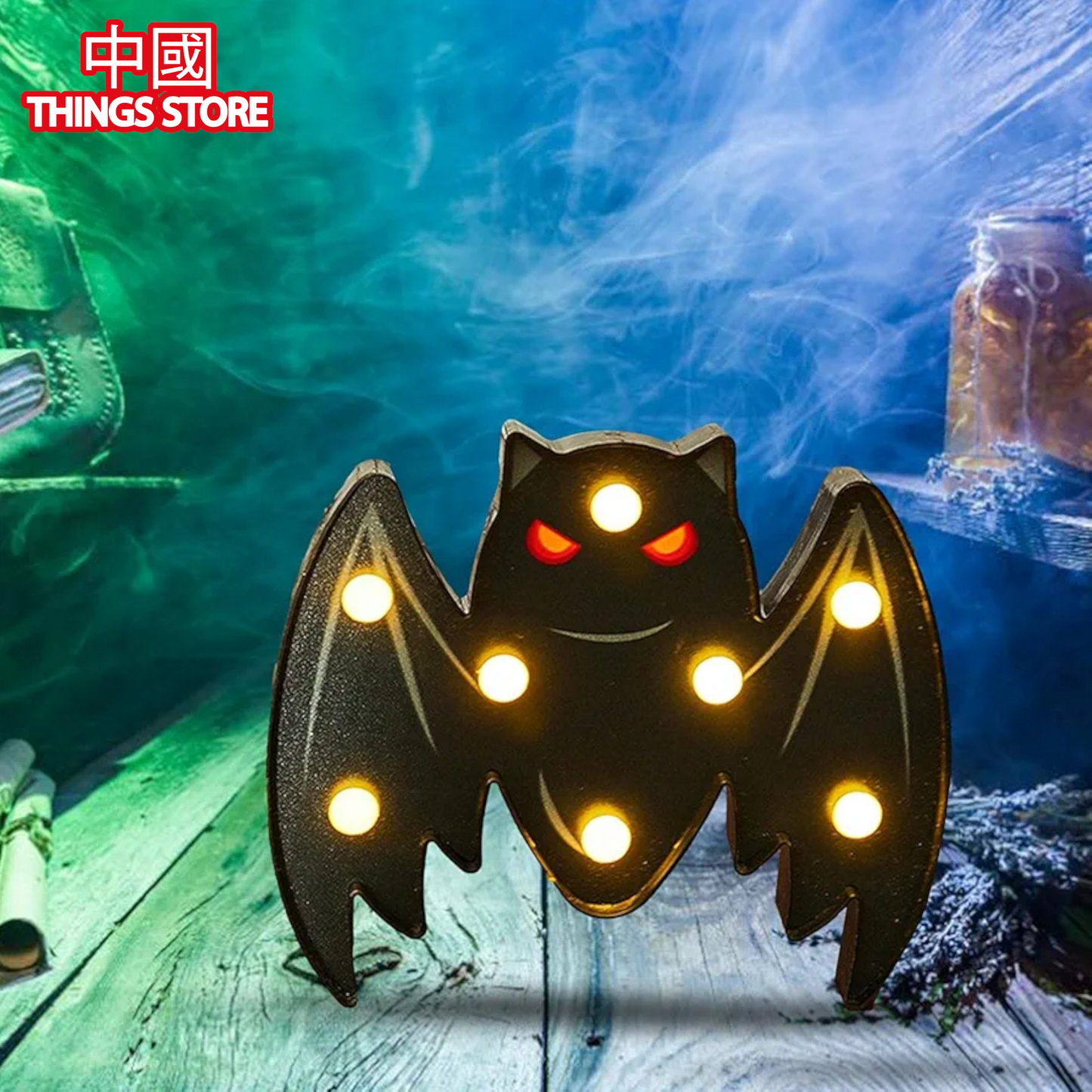 Lámpara en forma de murcielago