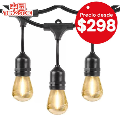 Serie vintage de 5m con 10 focos